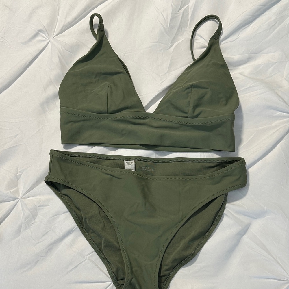 Aerie Deep Green Bikini Set